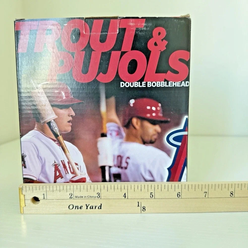 Mike Trout Albert Pujols Double Bobblehead LA Angels Super Stars SGA 2016 New Bo
